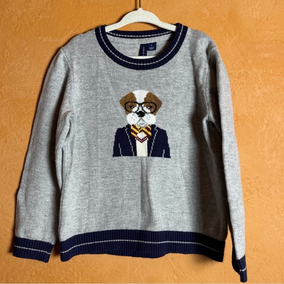 Janie and Jack Other - Janie & Jack Dog Graphic Sweater Size 4 Preppy Knit Pullover
